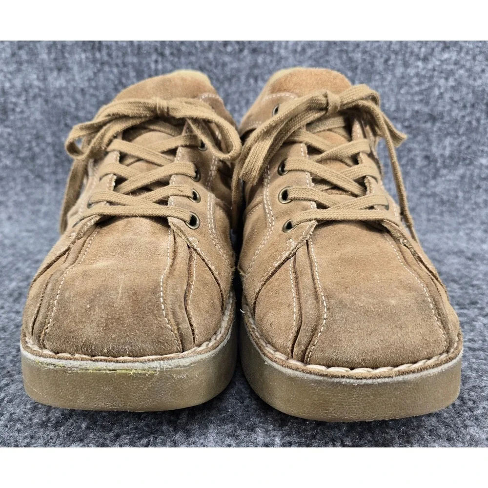 Vintage Report Nora Platform Sneakers Womens 8.5 Tan Suede Y2K Chunky Grunge